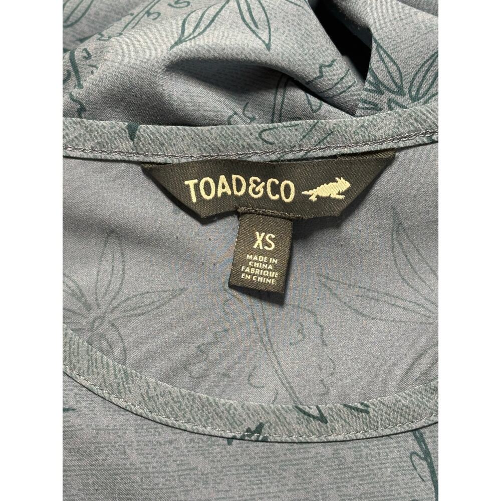 Toad&Co Sun-kissed Maxi Dress Tropical Print Women's XS Blue Lightweight Summer - Picture 8 of 9